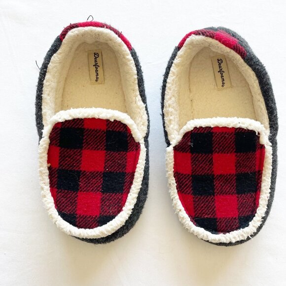 Dearfoams Buffalo Plaid Slippers size 13 - Picture 1 of 6